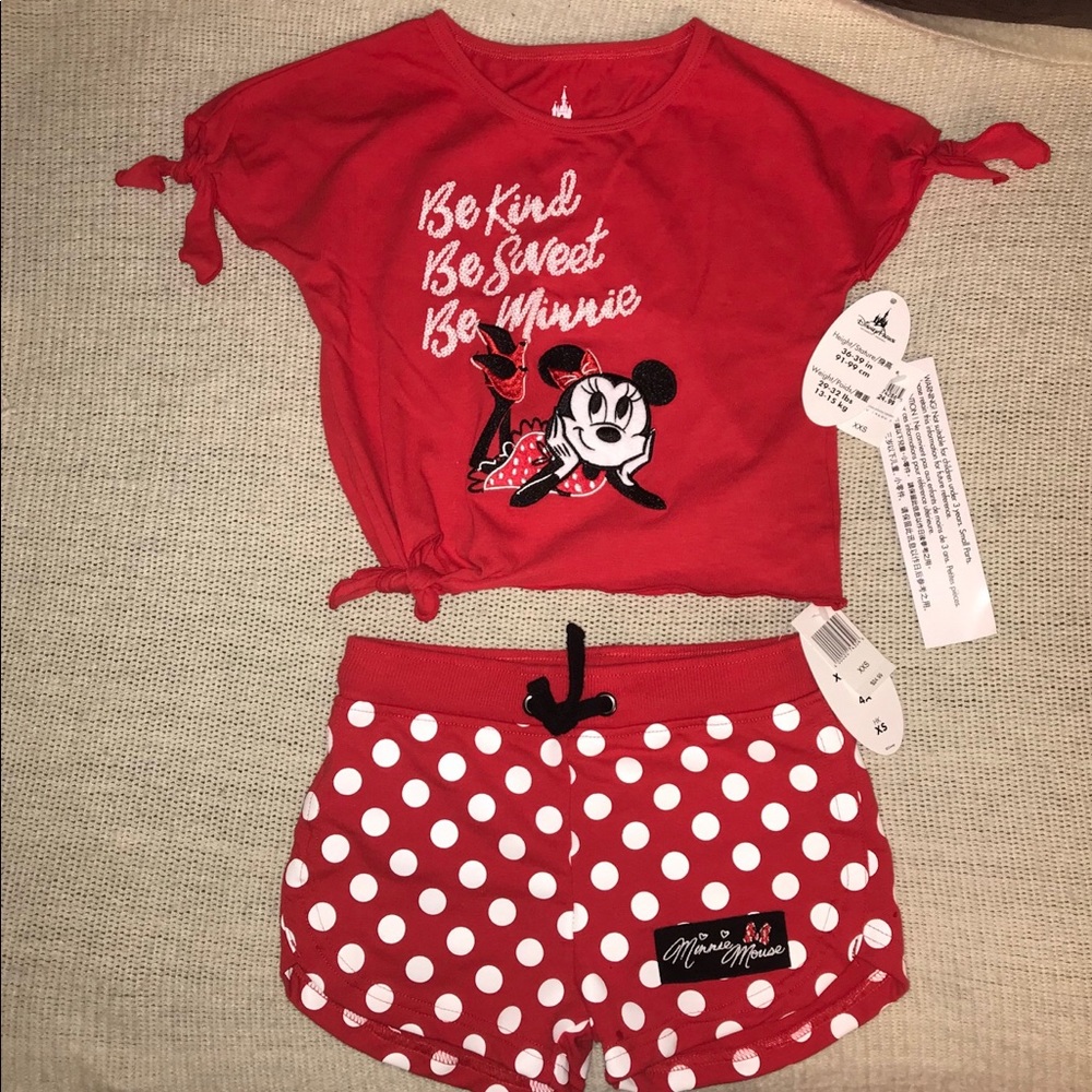 NWT Minnie Mouse matching set. Purchased @ Disney